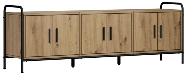 TV szekrény 146 x 33 x 50 cm Kézműves Tölgy Szerelt Fa