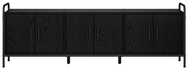 TV szekrény 146 x 33 x 50 cm Fekete Tölgy Szerelt Fa