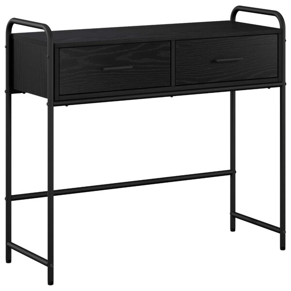 Konzolasztal Fekete Tölgy 90 x 33 x 80,5 cm Szerelt Fa