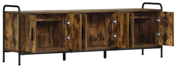 TV szekrény 146 x 33 x 50 cm Füstös Tölgy Szerelt Fa