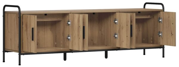TV szekrény 146 x 33 x 50 cm Kézműves Tölgy Szerelt Fa