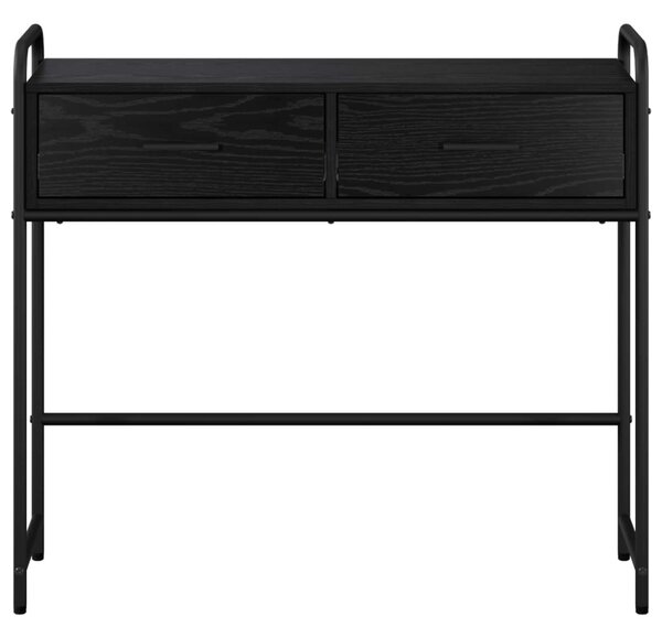 Konzolasztal Fekete Tölgy 90 x 33 x 80,5 cm Szerelt Fa