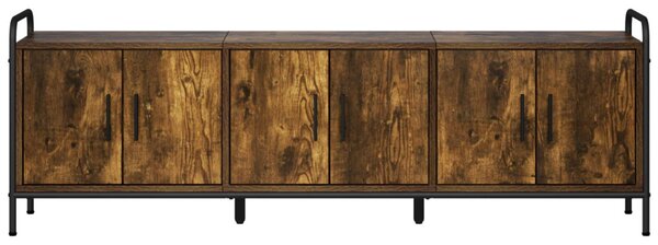 TV szekrény 146 x 33 x 50 cm Füstös Tölgy Szerelt Fa