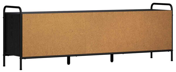 TV szekrény 146 x 33 x 50 cm Fekete Tölgy Szerelt Fa