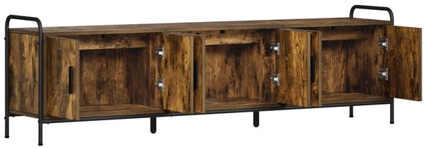 TV szekrény 146 x 33 x 50 cm Füstös Tölgy Szerelt Fa