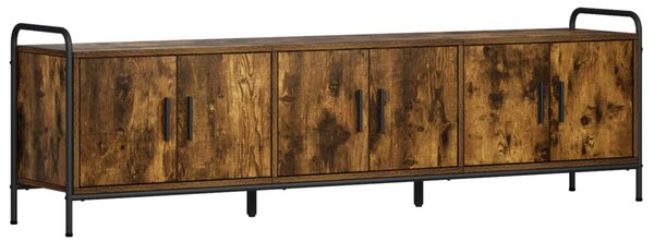 TV szekrény 146 x 33 x 50 cm Füstös Tölgy Szerelt Fa