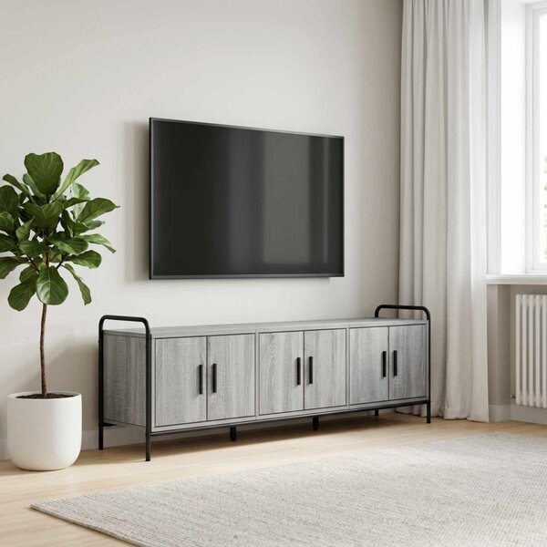 TV szekrény 146 x 33 x 50 cm Szürke Sonoma Szerelt Fa