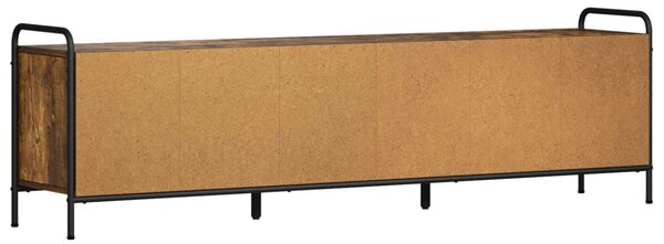 TV szekrény 146 x 33 x 50 cm Füstös Tölgy Szerelt Fa