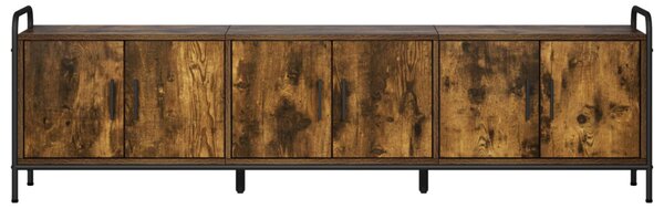 TV szekrény 146 x 33 x 50 cm Füstös Tölgy Szerelt Fa