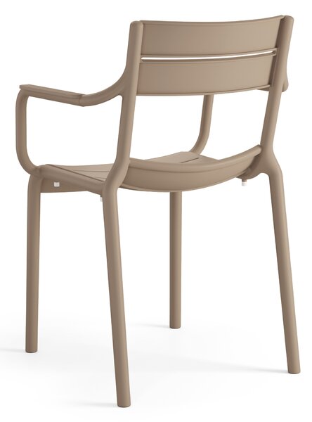 MAZZONI EXPORT LUSSO Beige - MODERN SZÉK KONYHÁBA KERTBE KÁVÉZÓBA (RAKÁSOLHATÓ)