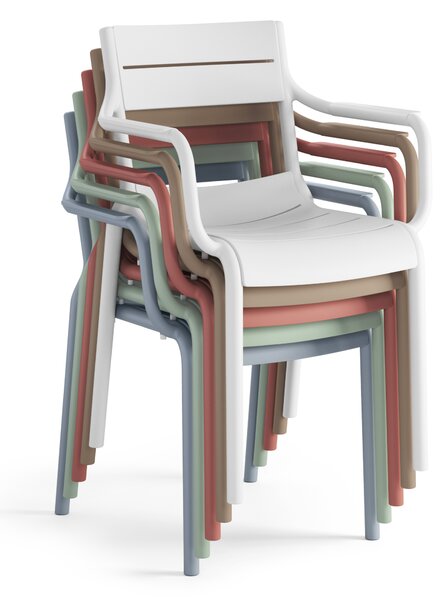 MAZZONI EXPORT LUSSO Beige - MODERN SZÉK KONYHÁBA KERTBE KÁVÉZÓBA (RAKÁSOLHATÓ)