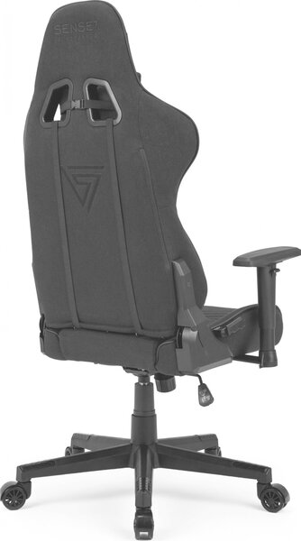 Gamer szék SENSE7 Spellcaster szövet fotel, fekete és szürke