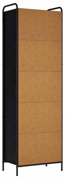 Könyvespolc 55,5 x 33 x 174 cm Szerelt Fa Fekete Tölgy