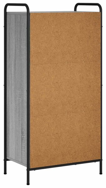 Könyvespolc 57 x 33 x 111 cm Szerelt Fa Szürke Sonoma