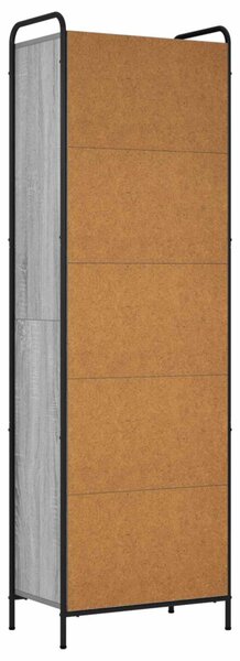 Könyvespolc 55,5 x 33 x 174 cm Szerelt Fa Szürke Sonoma