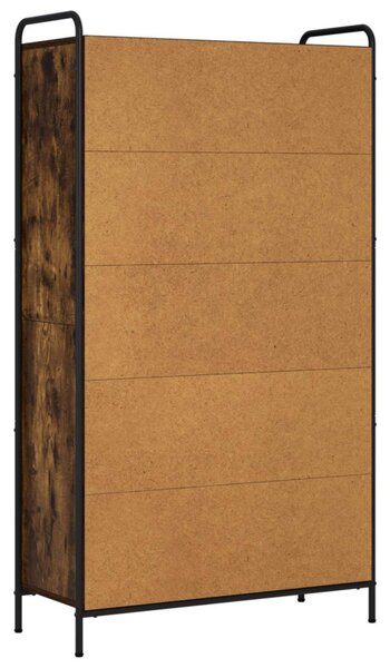 Könyvespolc 55,5 x 33 x 174 cm Szerelt Fa Füstös Tölgy