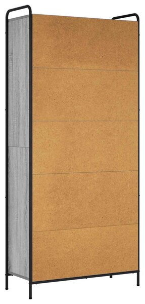 Könyvespolc 55,5 x 33 x 174 cm Szerelt Fa Szürke Sonoma