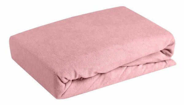 Frottír gumis lepedő Pasztell rózsaszín 90x200 cm + 20 - 170 cm