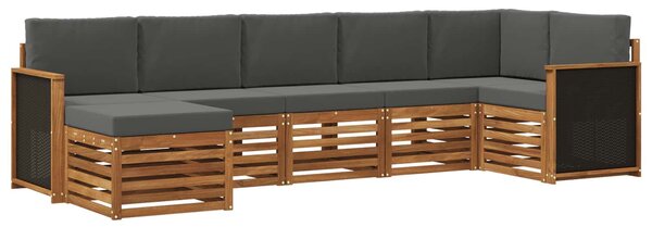 VidaXL Szegmentált kanapé szett párnával 6 pcs Természetes és antracit