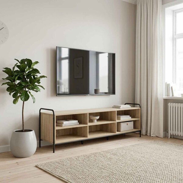 TV szekrény 140 x 39,5 x 50 cm Sonoma Tölgy Szerelt Fa
