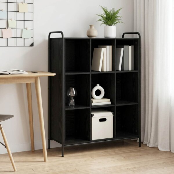 Könyvespolc 57 x 33 x 111 cm Szerelt Fa Fekete Tölgy