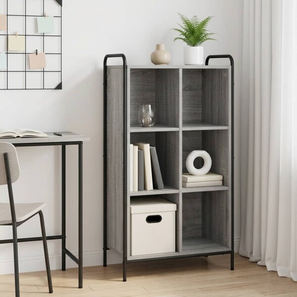 Könyvespolc 57 x 33 x 111 cm Szerelt Fa Szürke Sonoma