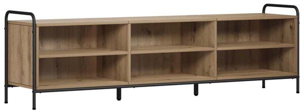 TV szekrény 140 x 39,5 x 50 cm Kézműves Tölgy Szerelt Fa