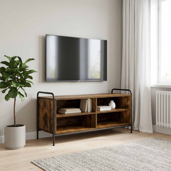 TV szekrény 140 x 39,5 x 50 cm Füstös Tölgy Szerelt Fa