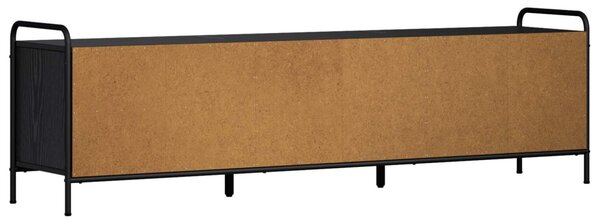 TV szekrény 140 x 39,5 x 50 cm Fekete Tölgy Szerelt Fa