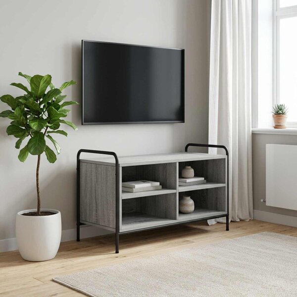 TV szekrény 140 x 39,5 x 50 cm Szürke Sonoma Szerelt Fa