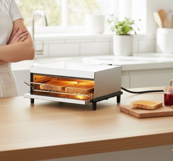 Pepita Retro Szendvicssütő 800W - Ezüst