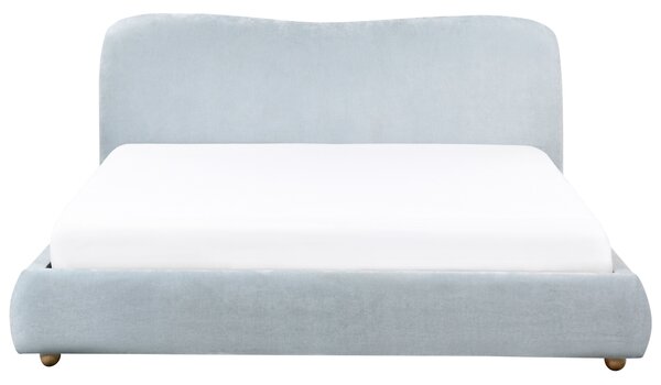 Ágyneműtartós ágy BLAGNAC Zseníliaszövet Világoskék 180 x 200 cm