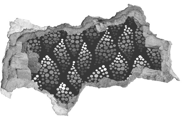 Fali matrica lyuk a falban Fekete-fehér pontok