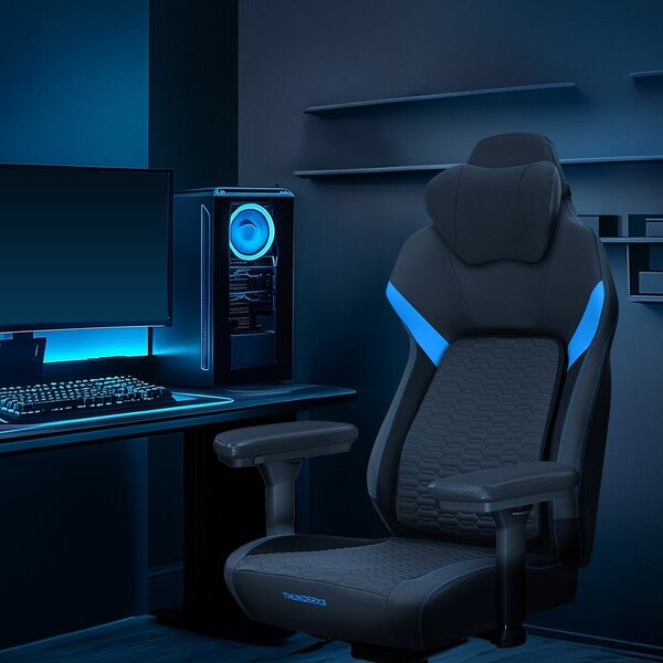ThunderX3 CORE Smart Racer PC gamer szék Párnázott ülés Fekete, Kék