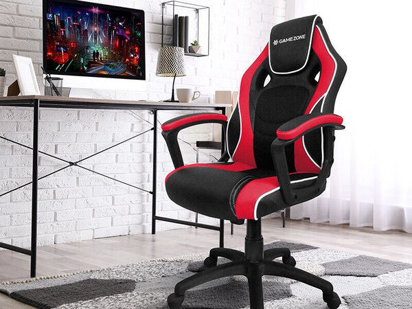Tracer GAMEZONE GC33, Max. 120 kg, 48-58 cm ülésmagasság, Class 2, Fekete-Piros-Fehér, Gamer Szék
