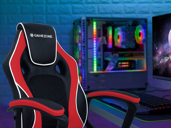 Tracer GAMEZONE GC33, Max. 120 kg, 48-58 cm ülésmagasság, Class 2, Fekete-Piros-Fehér, Gamer Szék