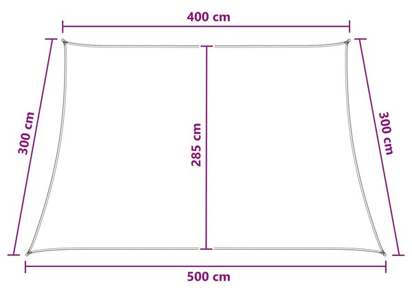 VidaXL Napernyő Vászon Kék és Fehér 4 / 5 x 3 m HDPE