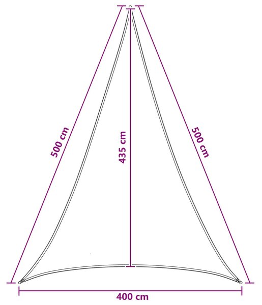 VidaXL Napernyő Vászon 4 x 5 x 5 m HDPE