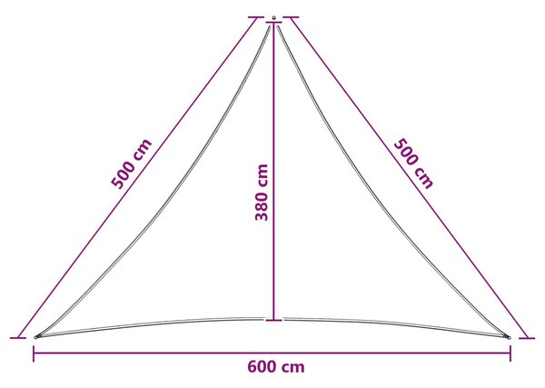 VidaXL Napernyő Vászon 5 x 5 x 6 m HDPE