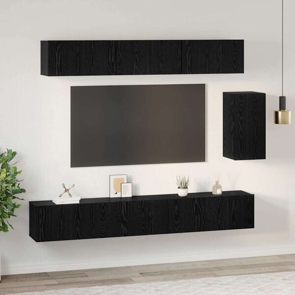 VidaXL TV szekrény garnitúra 6 pcs Musta tammi 100 x 30 x 30 cm