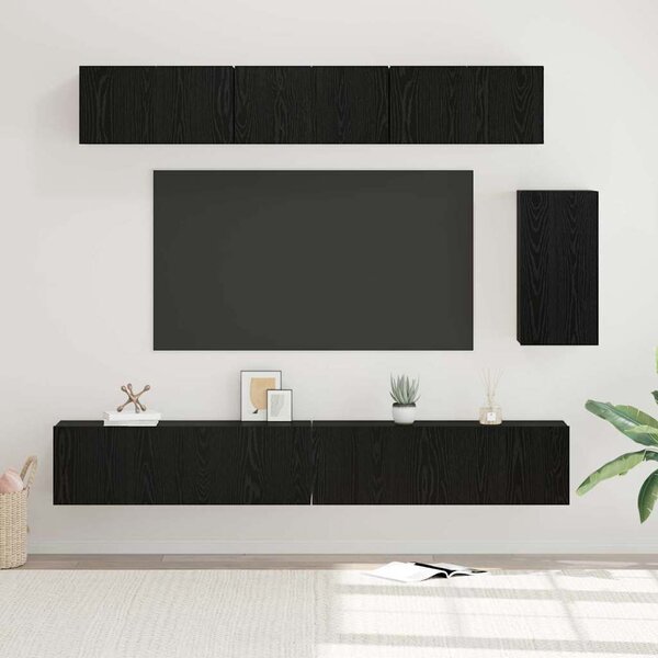 VidaXL TV szekrény garnitúra 6 pcs Musta tammi 100 x 30 x 30 cm