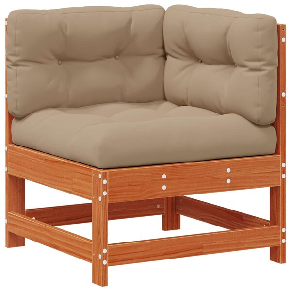 VidaXL Kerti lounge szett 4 pcs Viaszbarna Tömör Fenyőfa