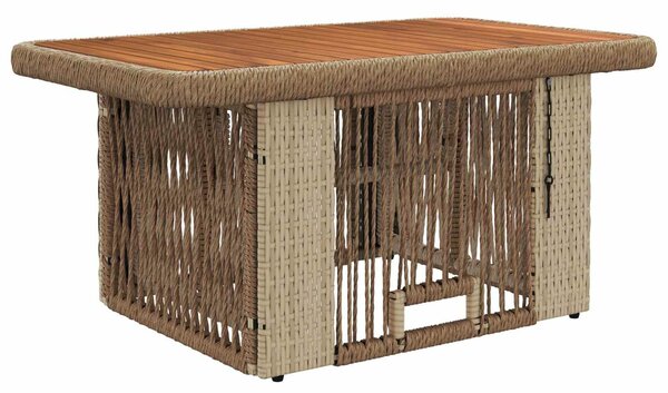 VidaXL Kert étkező szett párnával 3 pcs Beige és krém polirattan