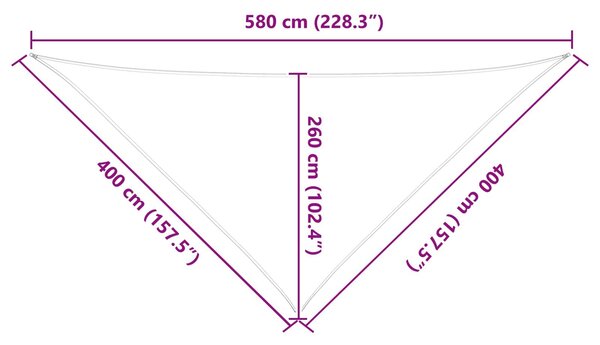 VidaXL Napernyő vitorla Sárga és Fehér 4 x 4 x 5,8 m