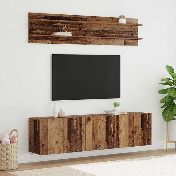VidaXL TV egységek Falra szerelhető 6 pcs Régi fa Faanyag