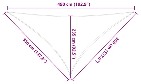 VidaXL Napernyő vitorla Kék és Fehér 3,5 x 3,5 x 4,9 m