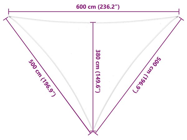 VidaXL Napernyő vitorla Kék és Fehér 5 x 5 x 6 m