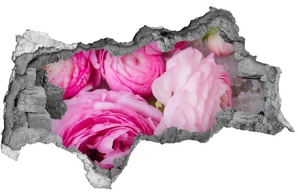 3d fali matrica lyuk a falban Vadrózsa