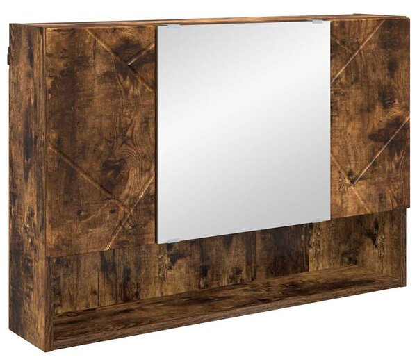VidaXL Fürdőszoba bútor szett 4 db Füstölt tölgy 35 x 30 x 192 cm
