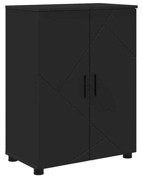 VidaXL Fürdőszoba bútor szett 4 db Fekete 61 x 35 x 64 cm
